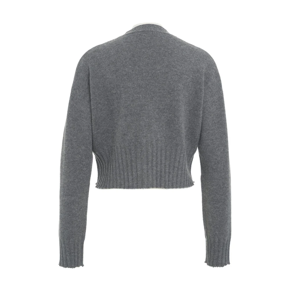 Mauro Grifoni Chic Grey Rib Knit Dress Aw24 Gray Dames
