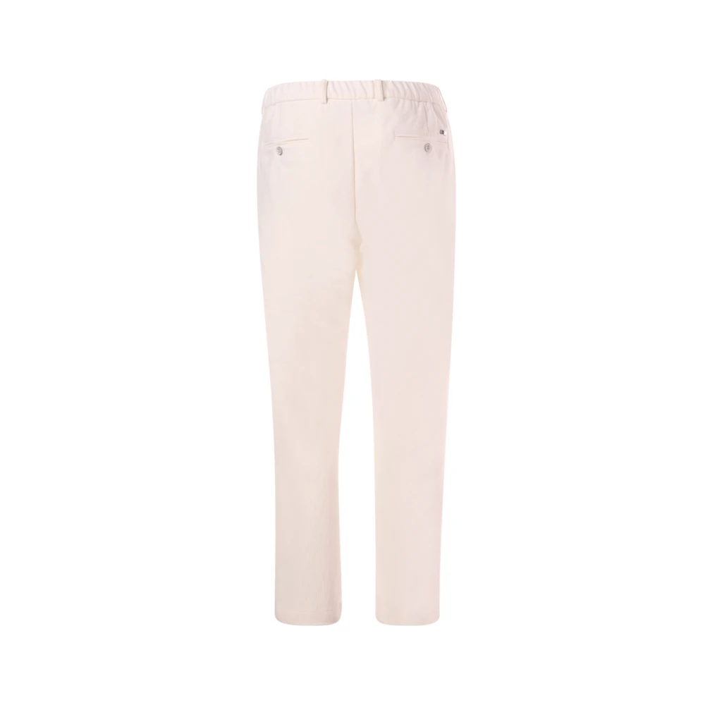 Herno Natuurlijke polyester broek met trekkoord Beige Heren