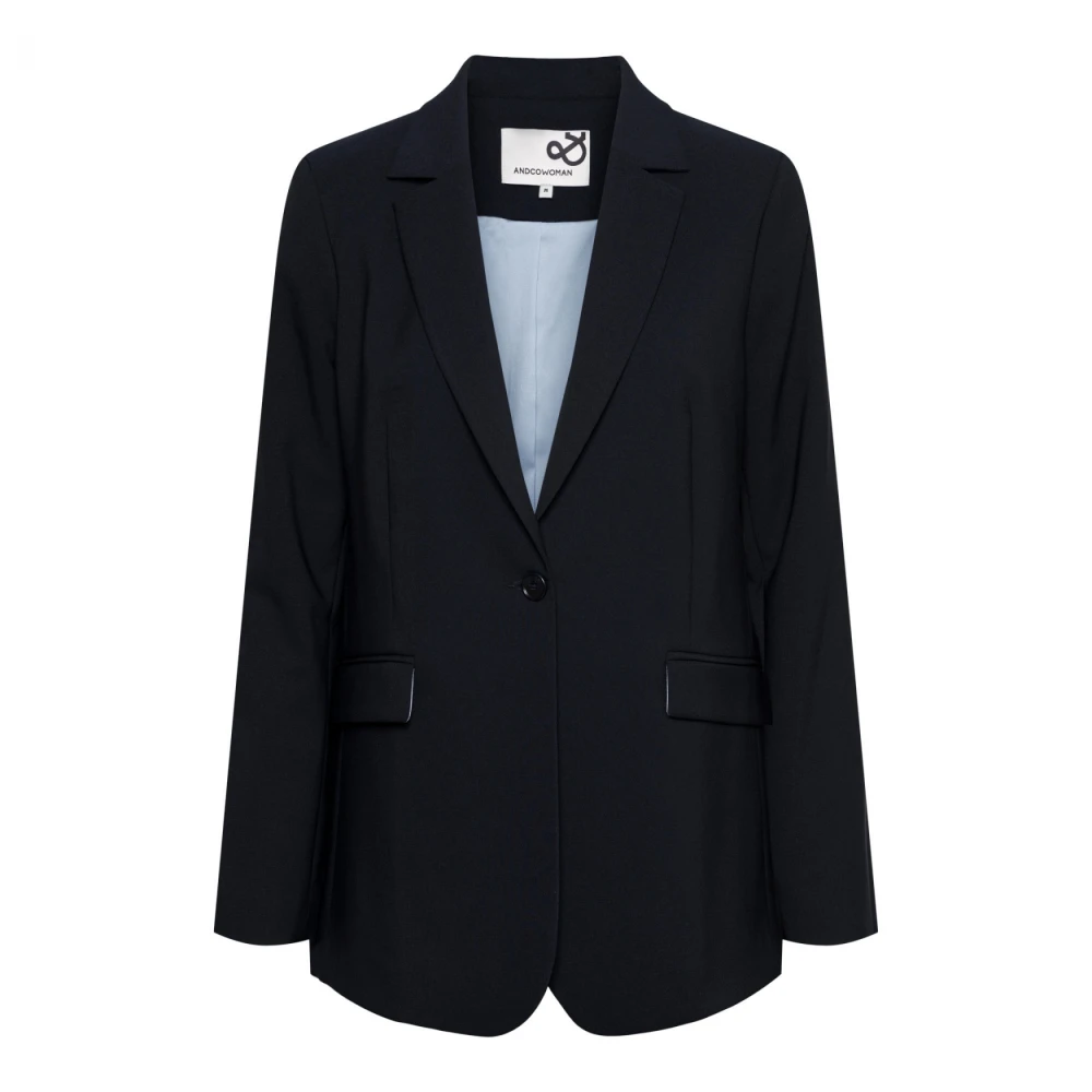 &Co Woman Blazer met ruitpatroon Blue Dames