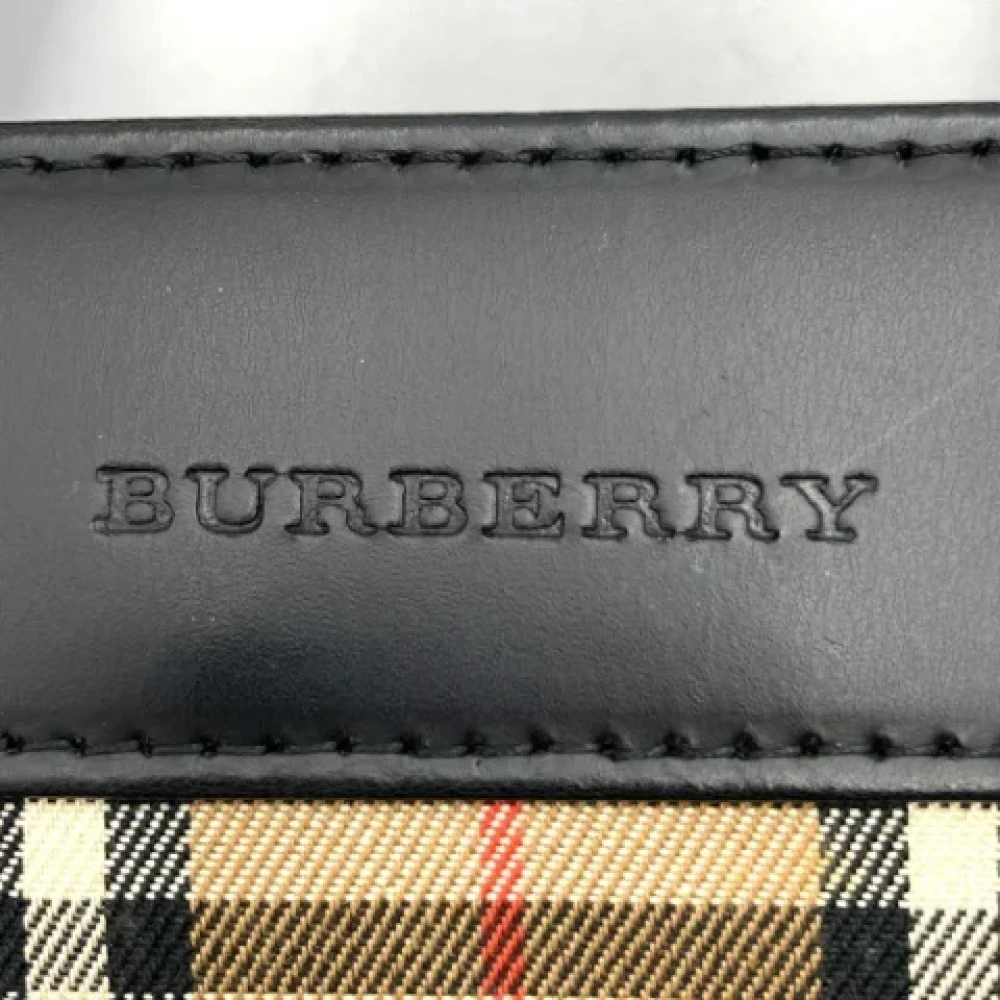 Burberry Vintage Pre-owned Leather totes Black Dames