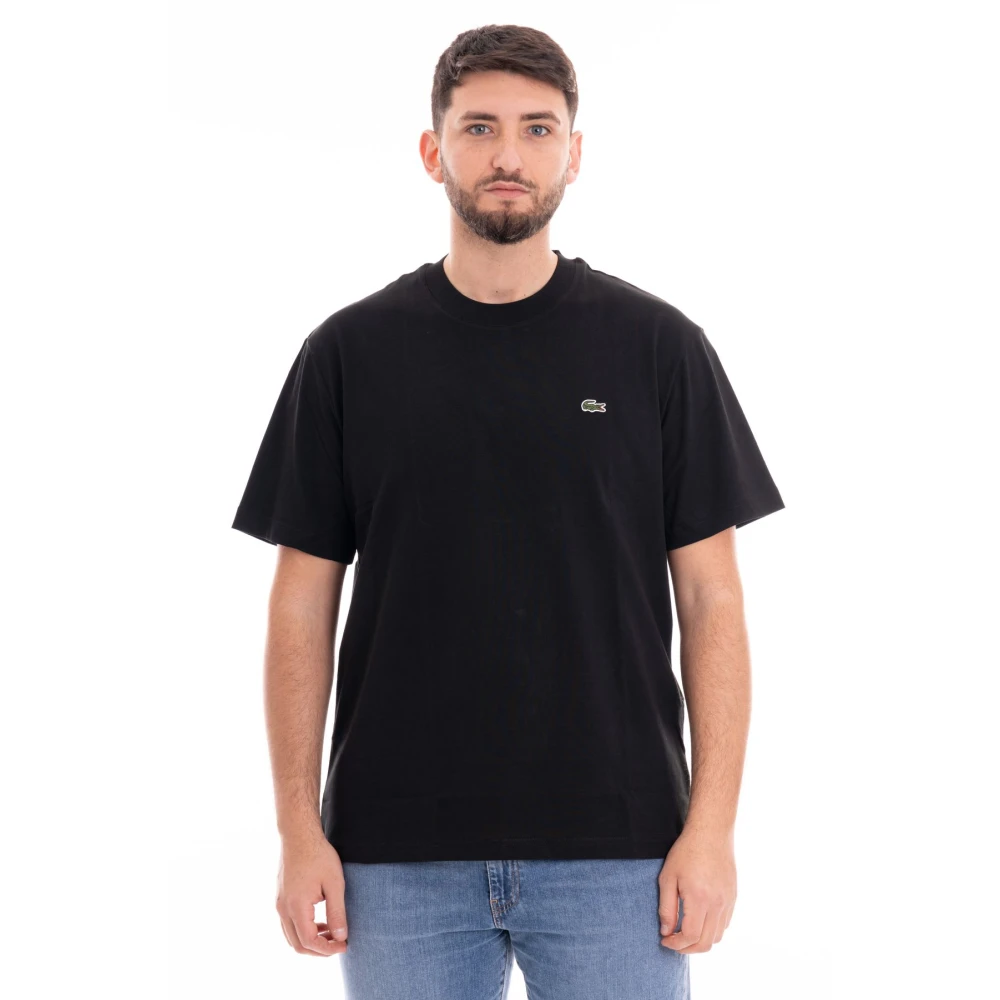 Lacoste Uomo Nero - T-Shirt In Cotone - Tops - S - Immagine 10