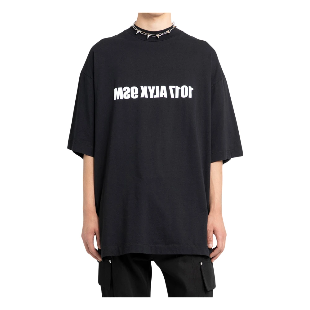 1017 Alyx 9SM Zwart Oversized T-Shirt met Logo Print Black Heren