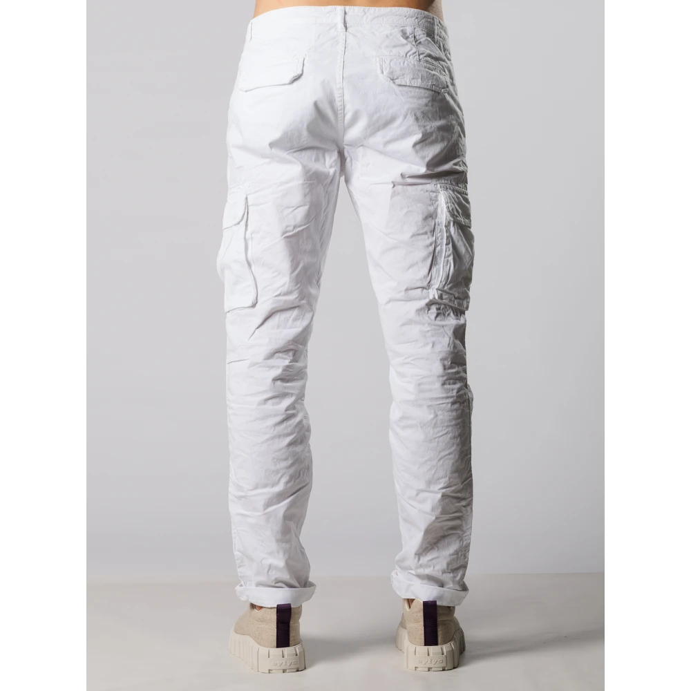 40Weft Witte cargobroek met omslag White Heren