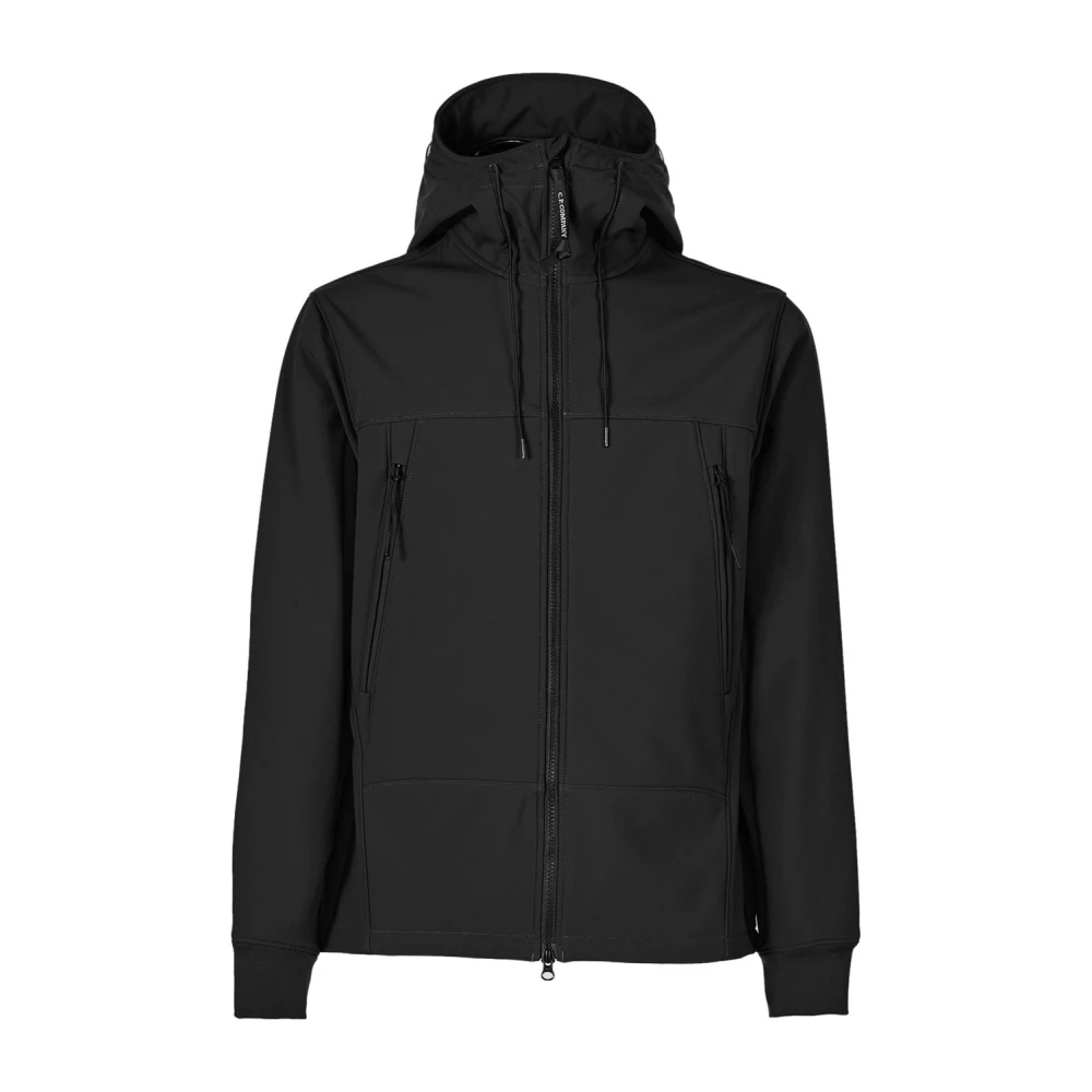 C.P. Company Zwarte Soft Shell-R Google Jas Black Heren
