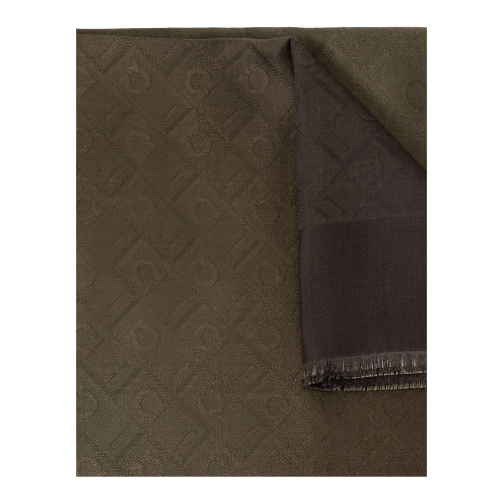 Salvatore Ferragamo Sjaal met monogram Green Dames