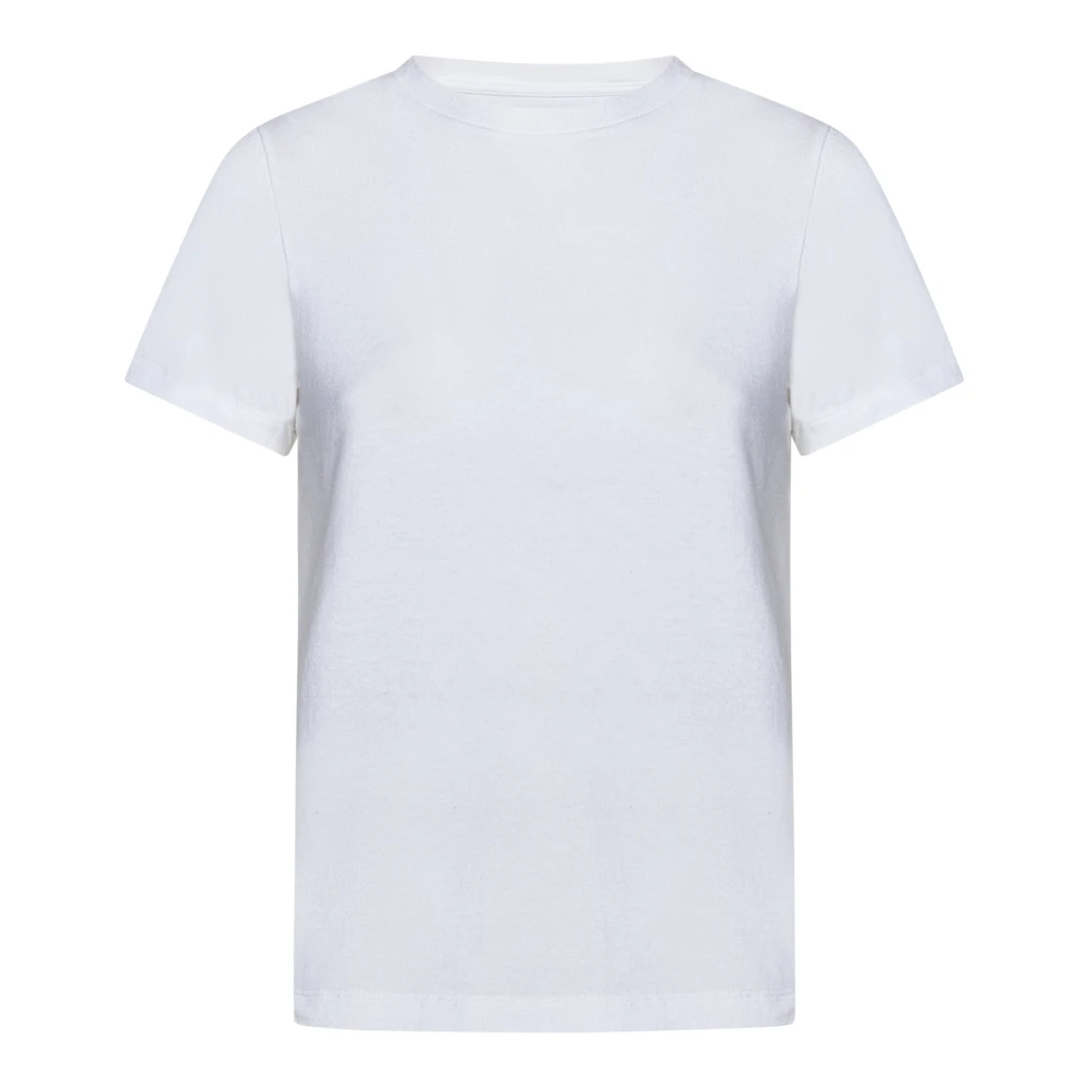 Khaite Wit Katoenen Crewneck T-Shirt White Dames