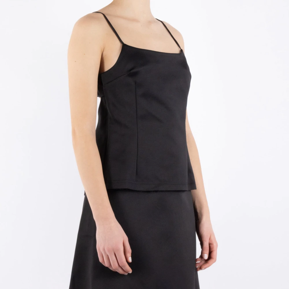 The Garment Zwart Polyester Katoen Top Black Dames