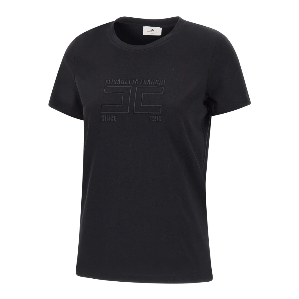 Elisabetta Franchi Women's Black T-Shirts, Xs, T-Shirts And Polos