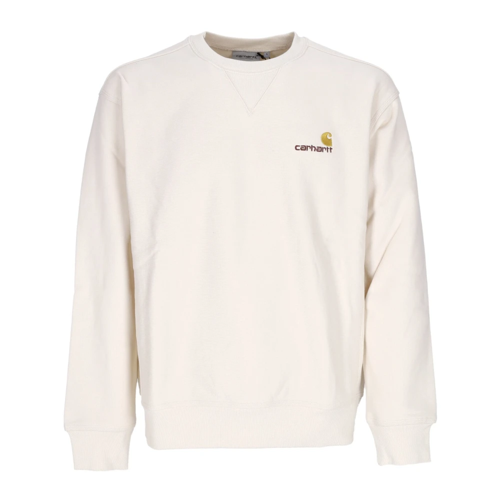 Carhartt Wip Men's Beige Sweatshirts, Xl, Script Sweat Crewneck Sweatshirt