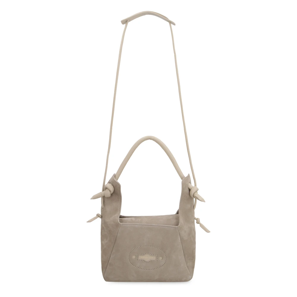 Zanellato Leren handtas met magnetische flap Gray Dames