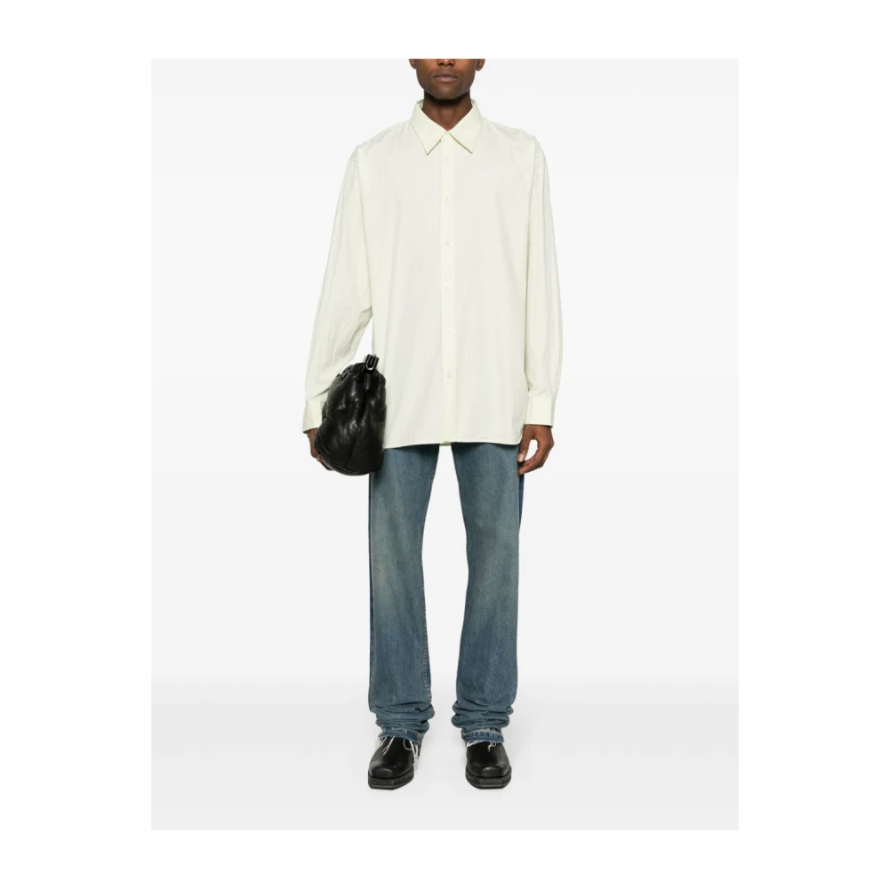 Dries Van Noten Casual wit overhemd Green Heren