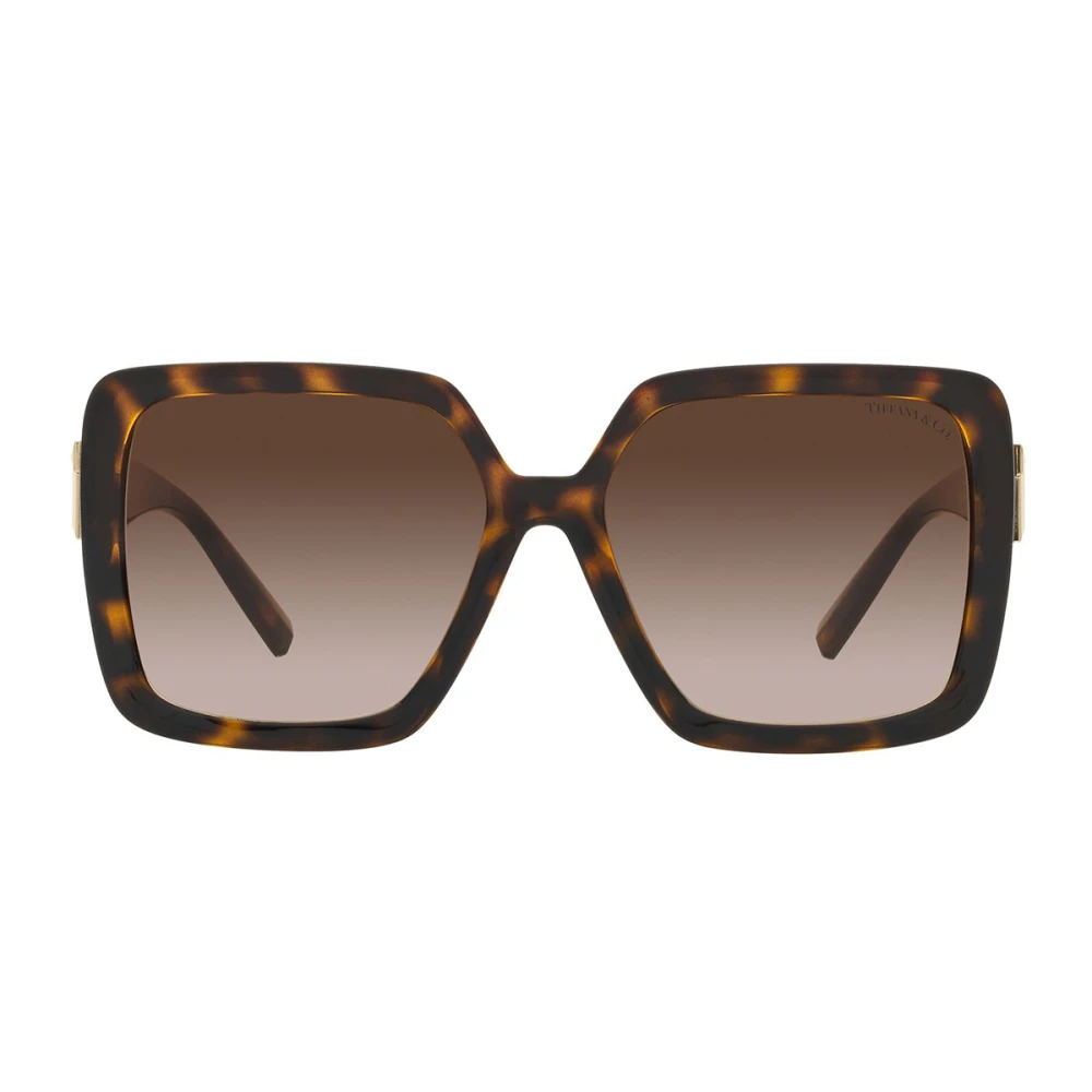 Tiffany Women's Brown Sunglasses, 57 Mm, Square Frame Sunglasses With Feminine Details