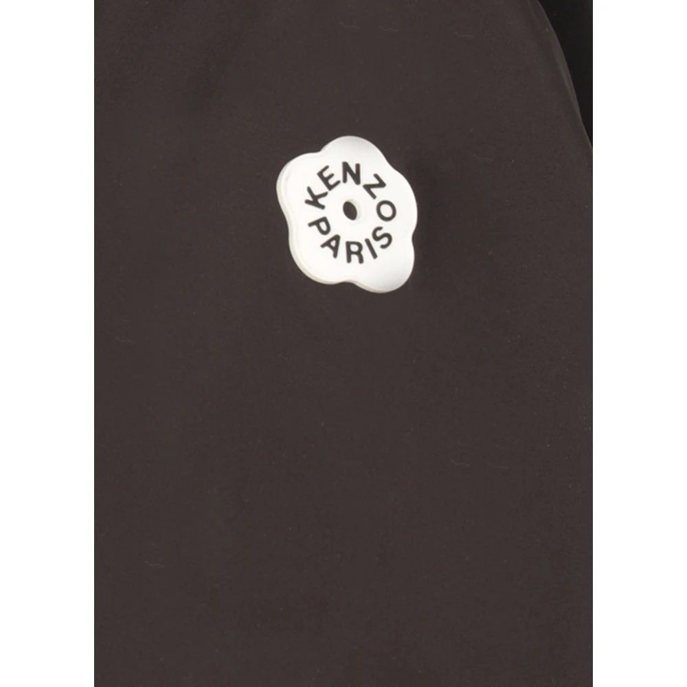 Kenzo Zwarte regenjas met hoge hals Black Dames