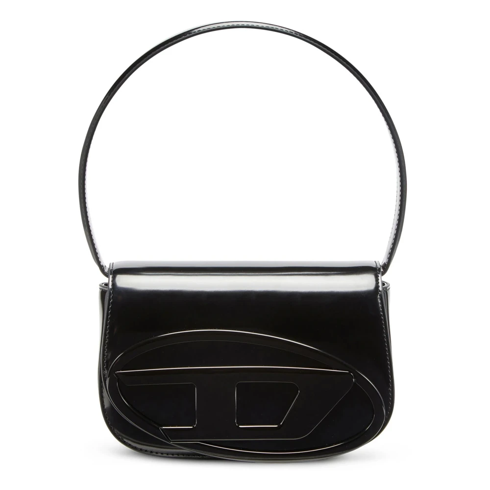 Diesel Zwarte Leren Crossbody Tas Black Dames