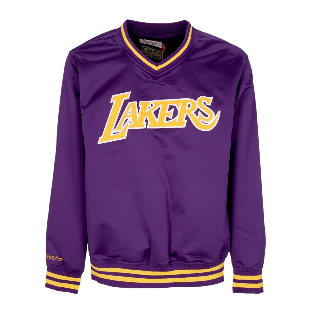 Mitchell & Ness NBA Lakers Paarse Satijnen Jas Purple Heren