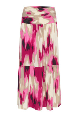 pink-abstract-print-smock-skirt