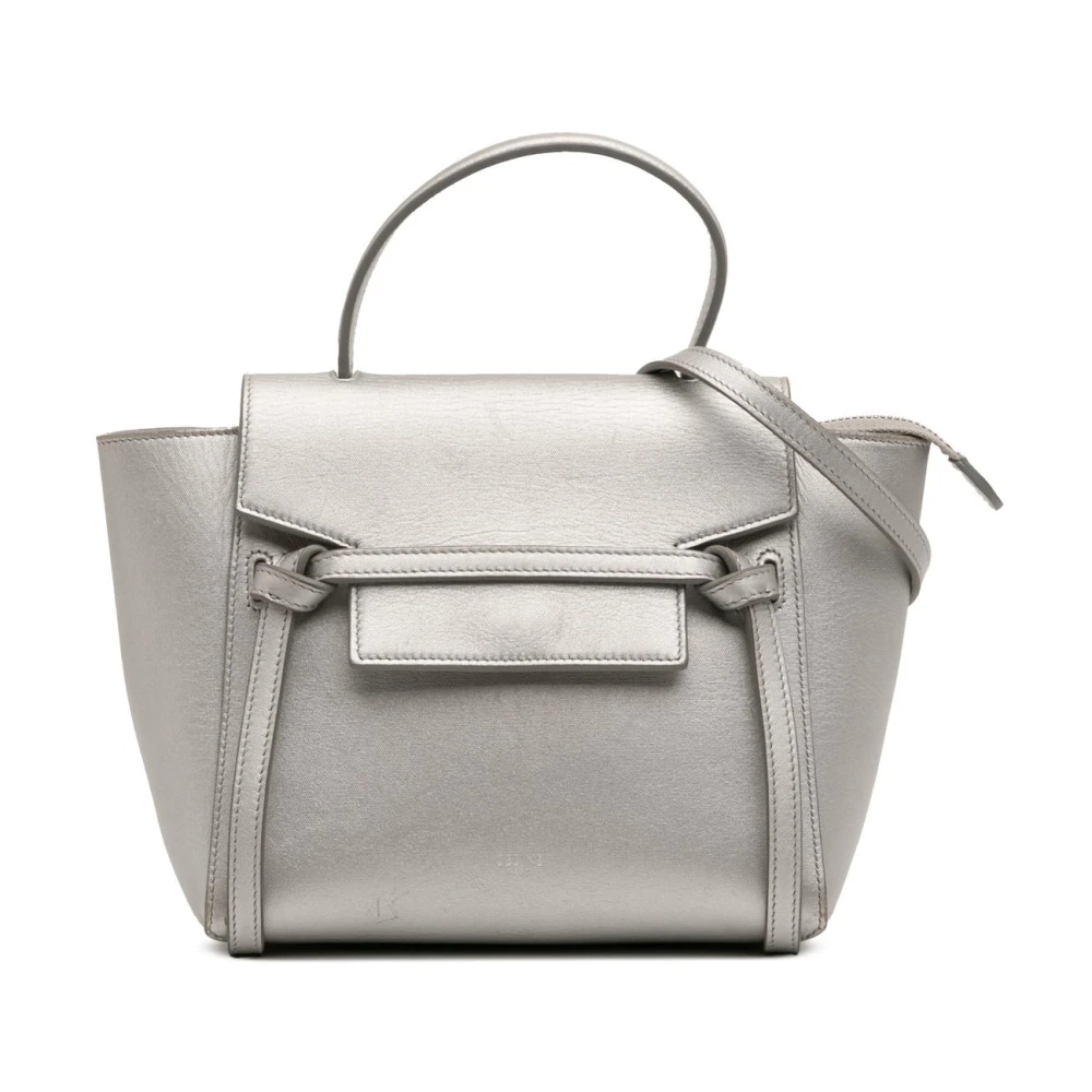 Celine Vintage Women's Gray Pre-Owned Top Handle Bag