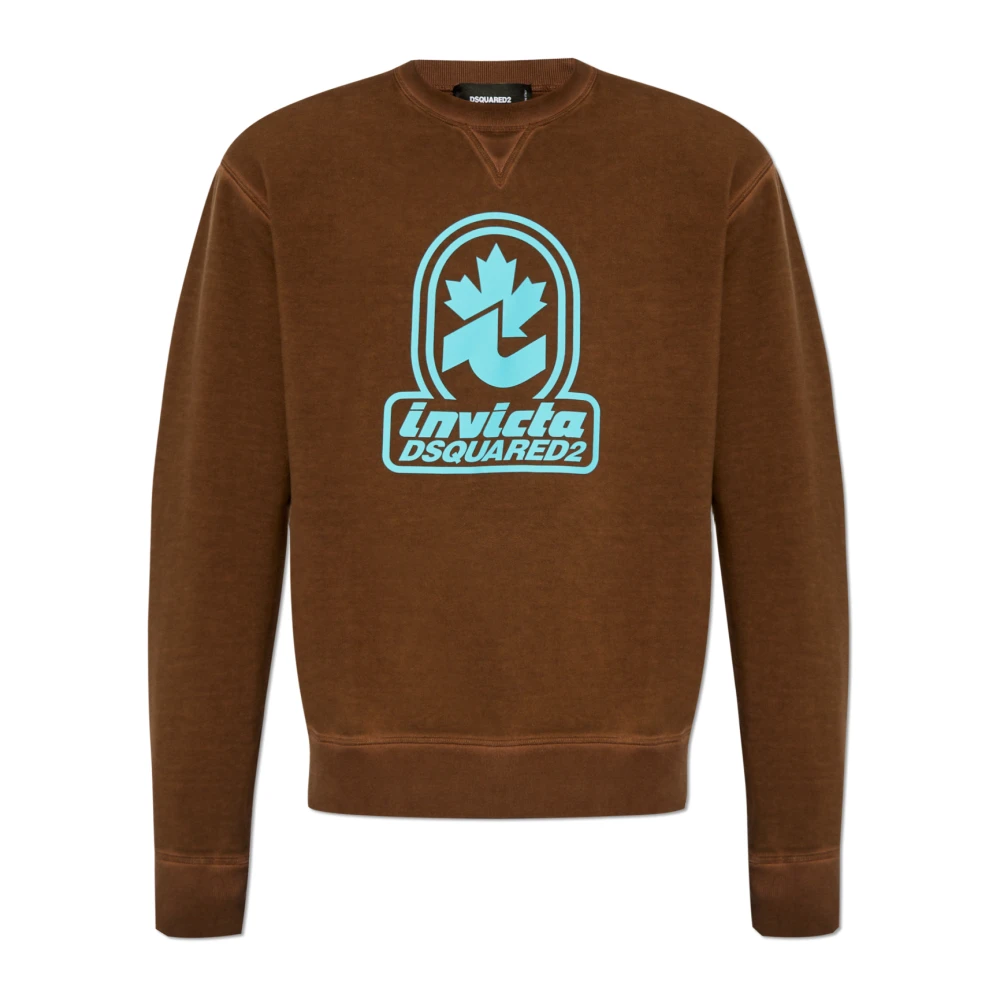 Dsquared2 Tryckt sweatshirt Brown, Herr