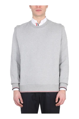 Sweatshirt med 4Bar i bomullstwill