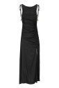 robe-longue-en-satin-noir-avec-fronces