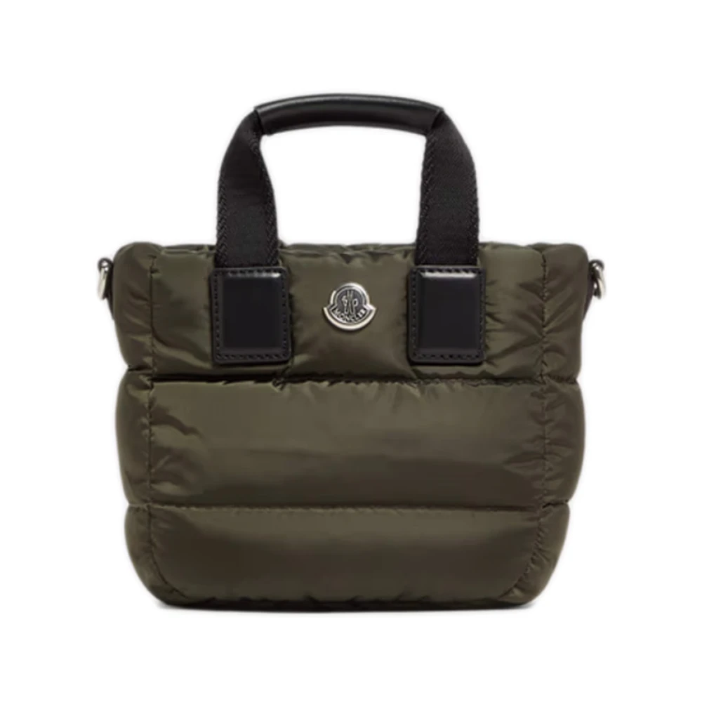 Moncler Women's Green Nylon Shoulder Bag With Leather