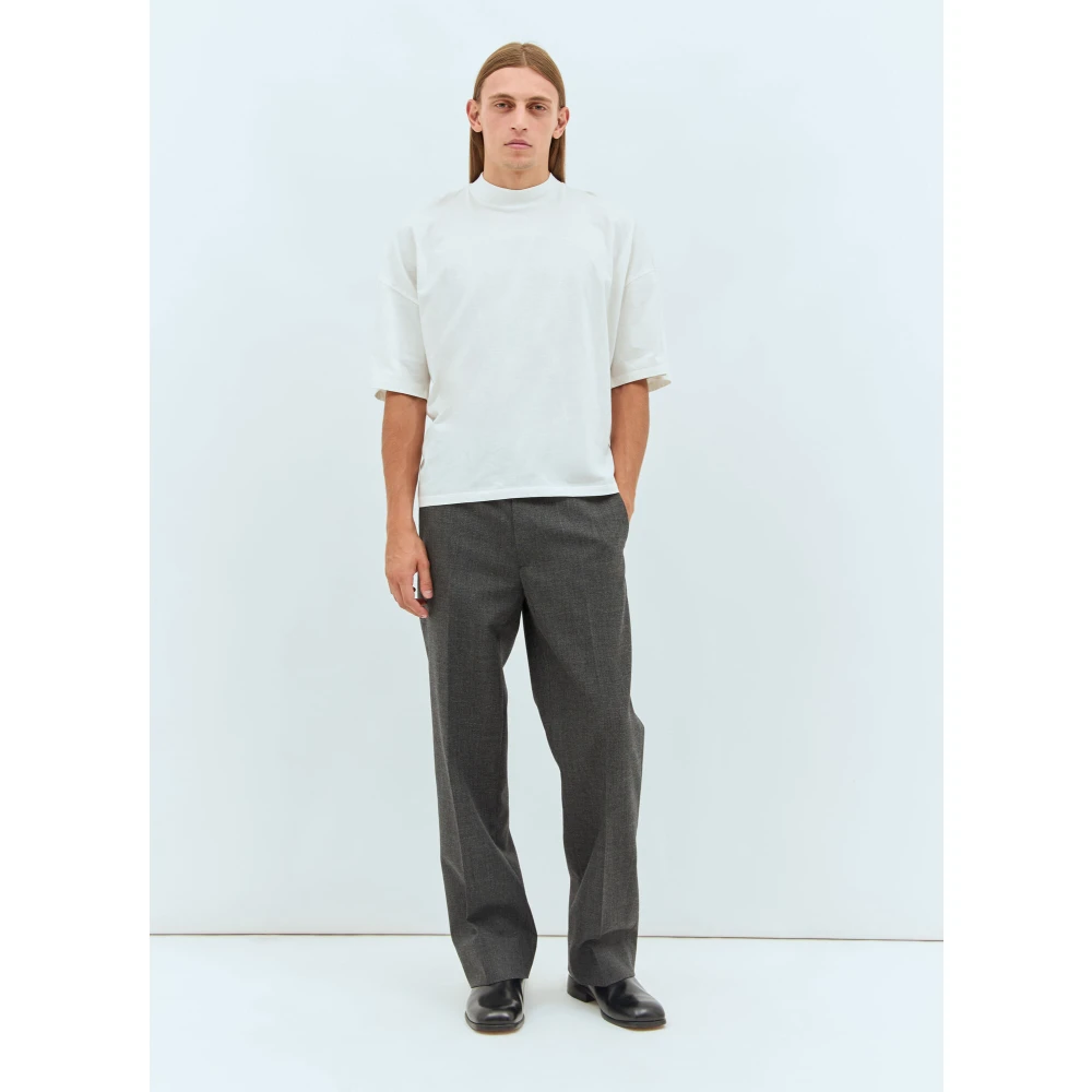 The Row Panel Katoenen Jersey T-shirt White Heren