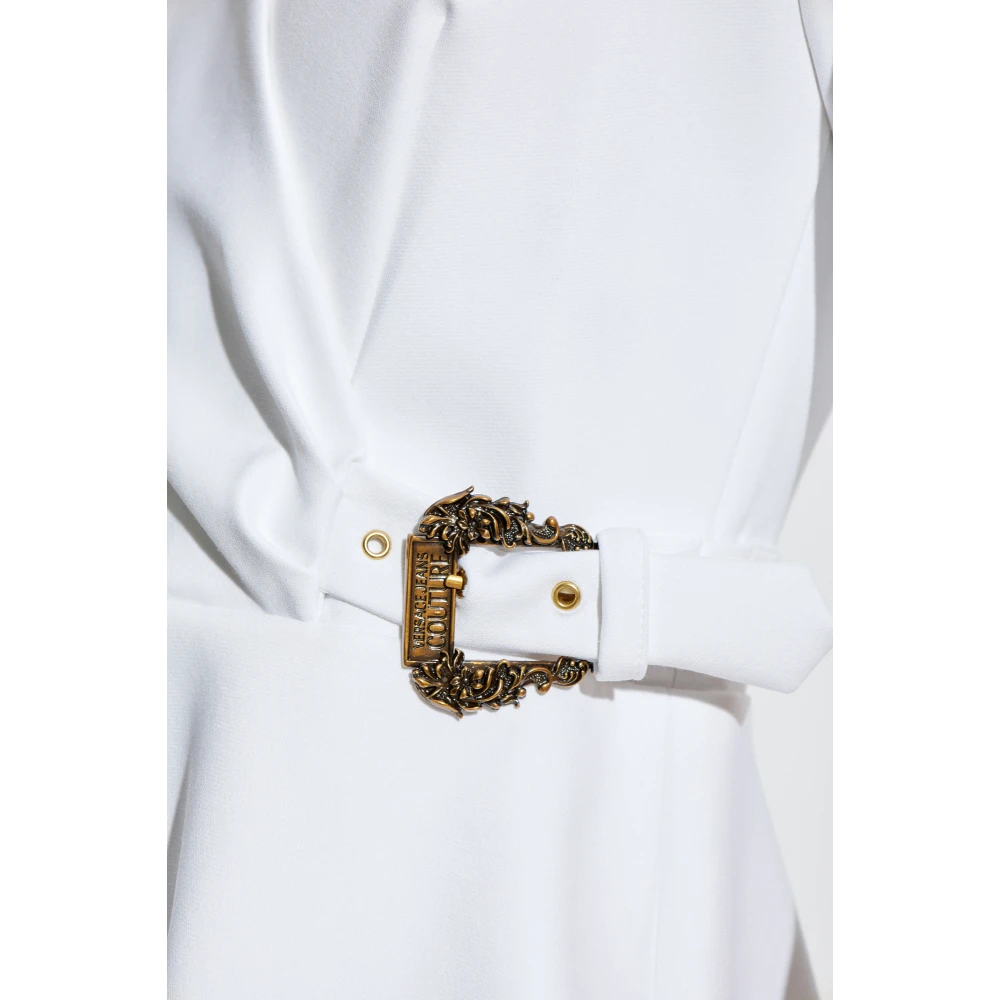 Versace Jeans Couture Jurk met gesp White Dames