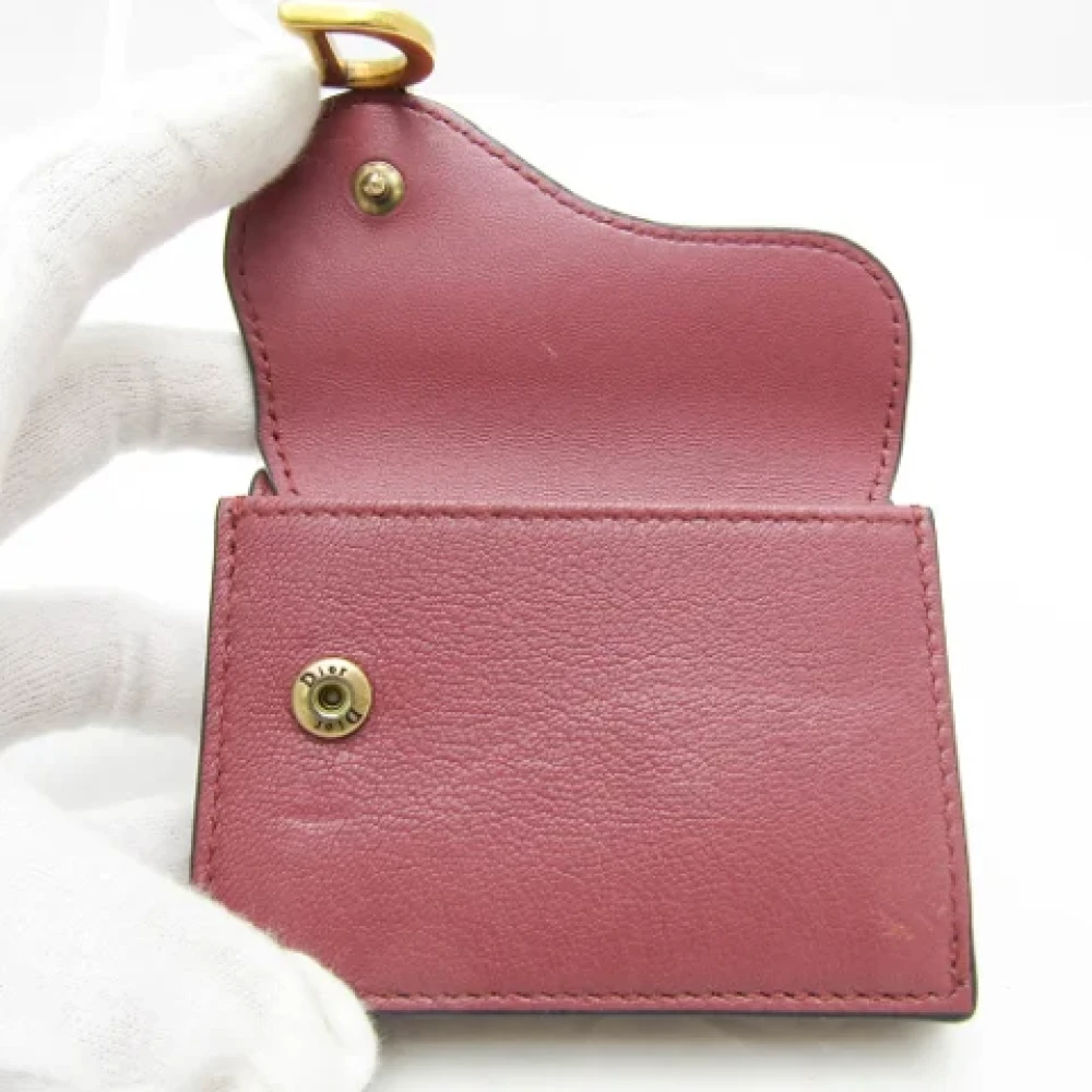 Dior Vintage Pre-owned Leather wallets Pink Dames