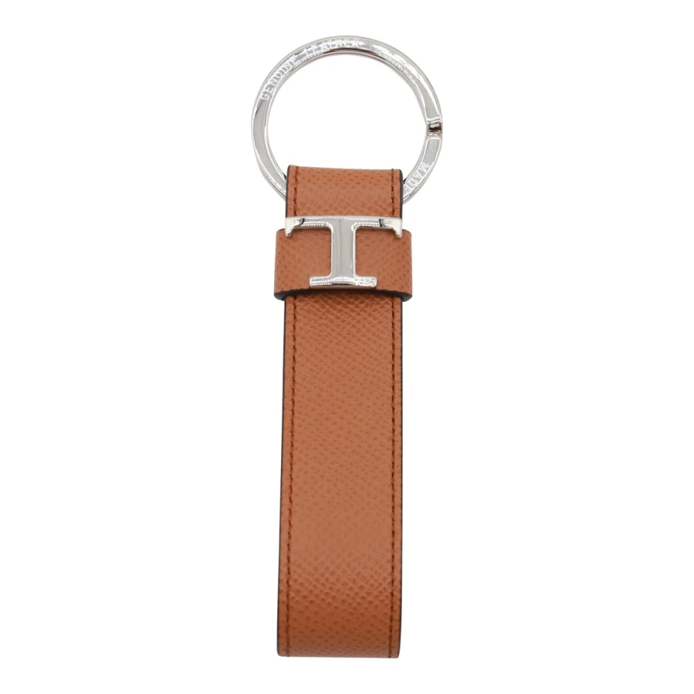 TOD'S Bruin Leren Sleutelhanger Brown Heren