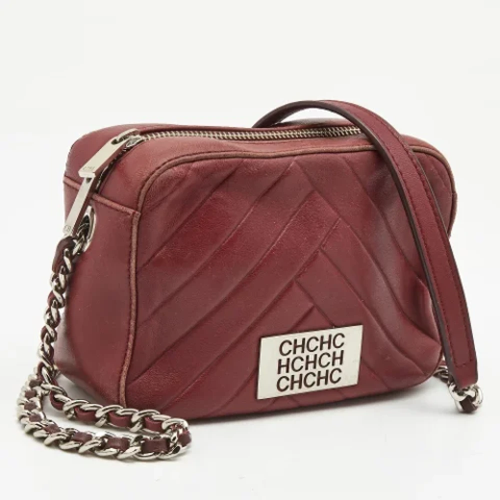 Carolina Herrera Pre-owned Leather crossbody-bags Red Dames