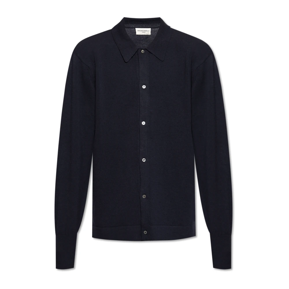 Officine Générale Cardigan Brent Blue Heren