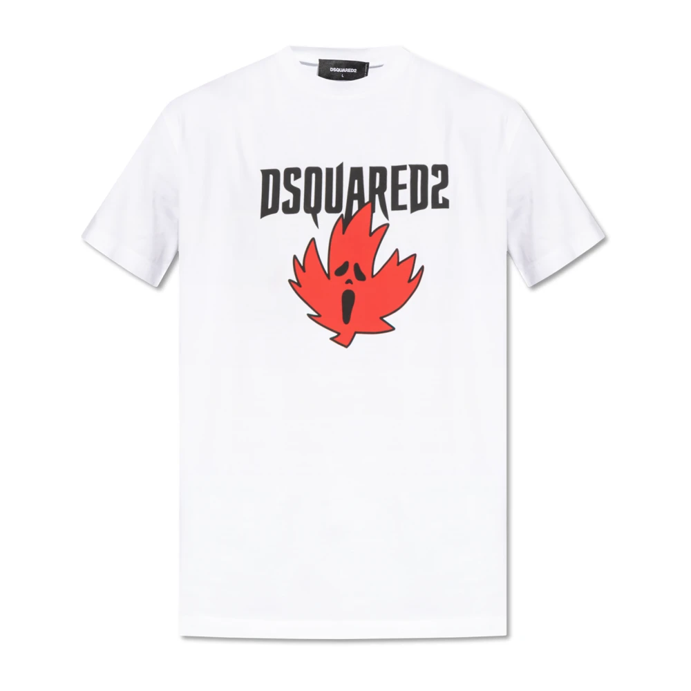 Dsquared2 T-shirt met logo White Heren