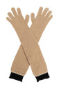 ribbed-lange-handsker-beige-logo