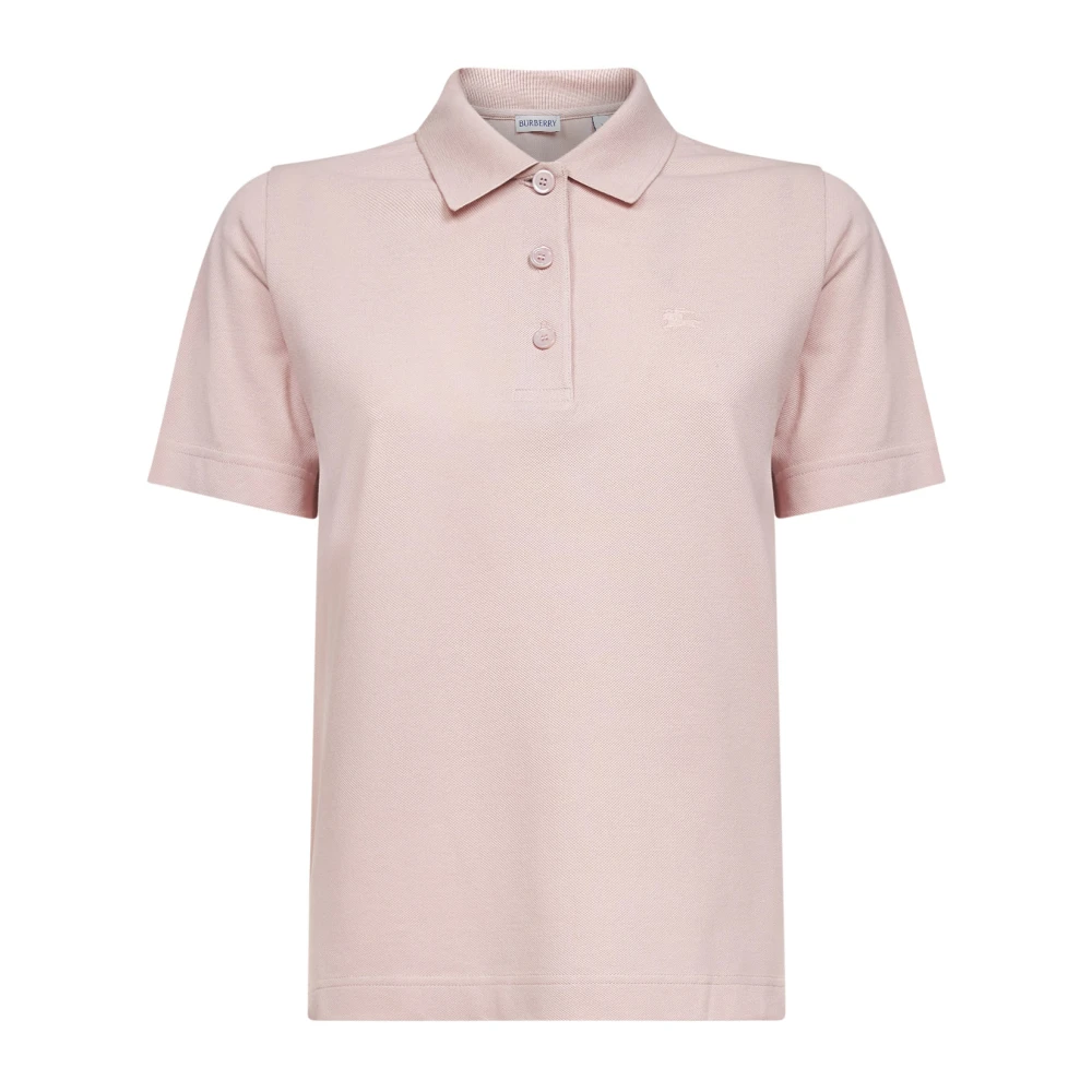Burberry Women's Pink Polo Shirts, Xs, Cotton Polo Shirt