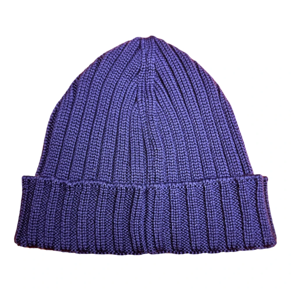 C.P. Company Logo Beanie van extrafijne wol White Heren