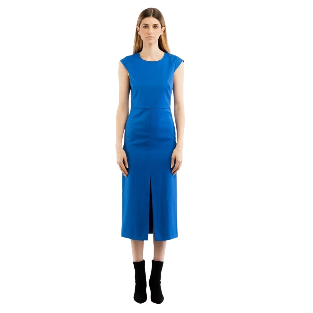 Patrizia Pepe Vrouw Blauw Kleedjes Dames, L, Polyester, Midi Jurk
