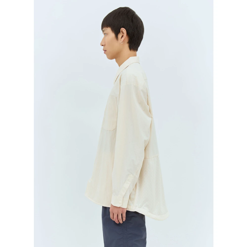 Dickies Oversized werkschirt met geperforeerd paneel Beige Heren