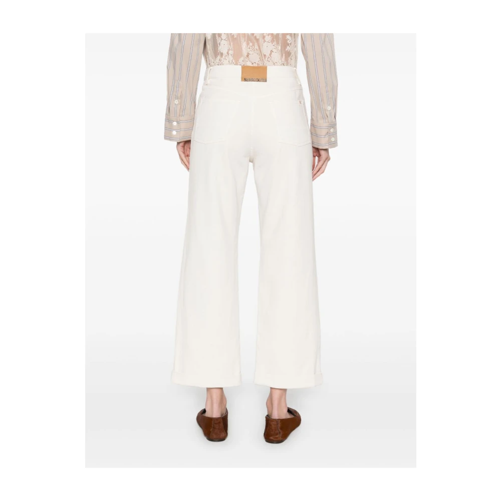 Semicouture Natuurlijke broek voor vrouwen Beige Dames