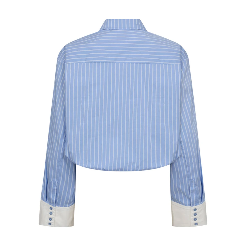 Co'Couture Ballonmouw Blouse Blue Dames