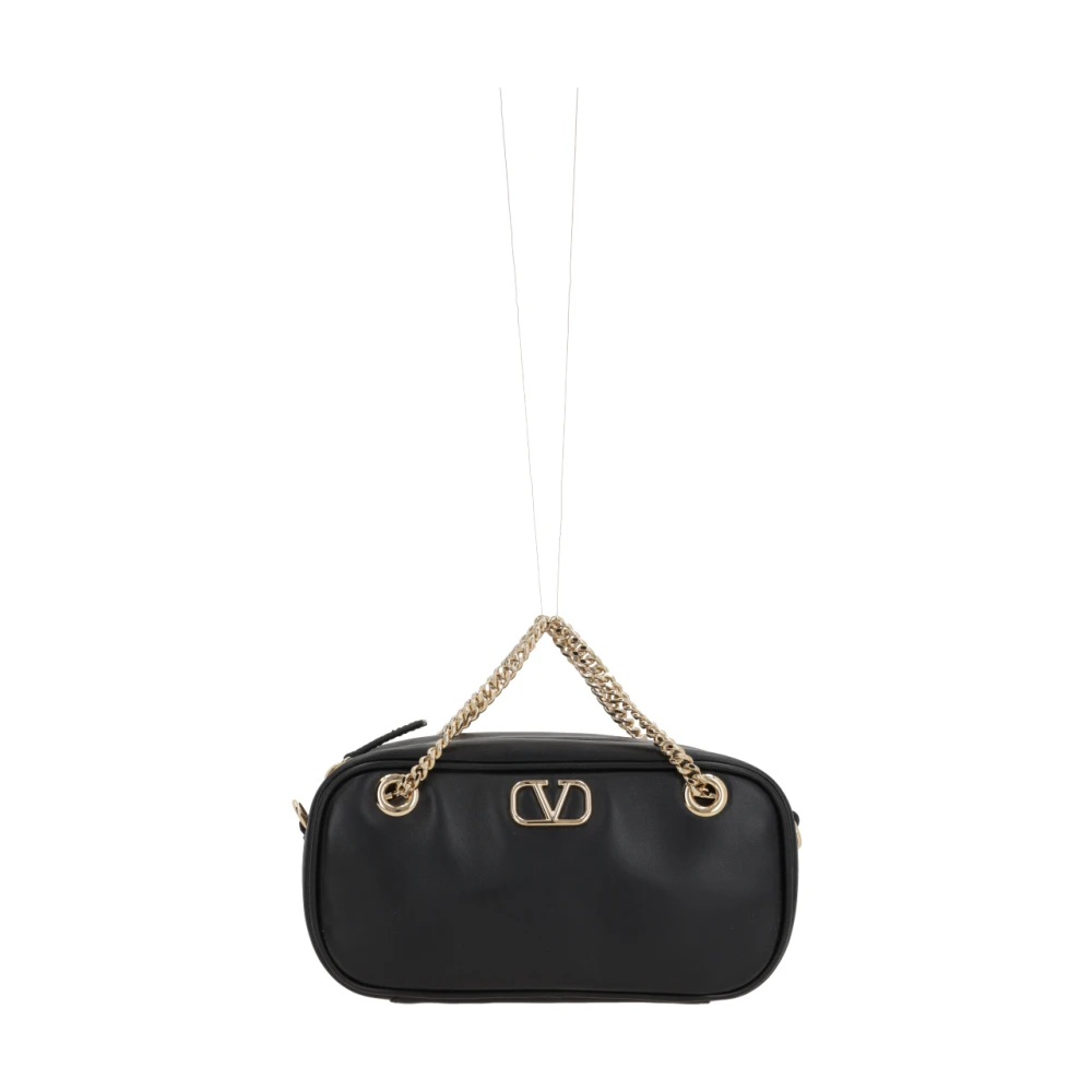 Valentino Garavani Zwarte schoudertas met VLogo-detail Black Dames