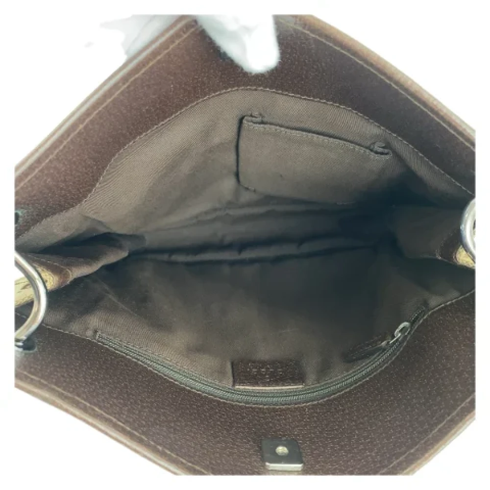 Gucci Vintage Pre-owned Canvas crossbody-bags Brown Dames