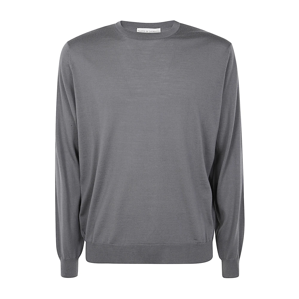 Filippo De Laurentiis Merinos Ronde Hals Lange Mouwen Top Gray Heren