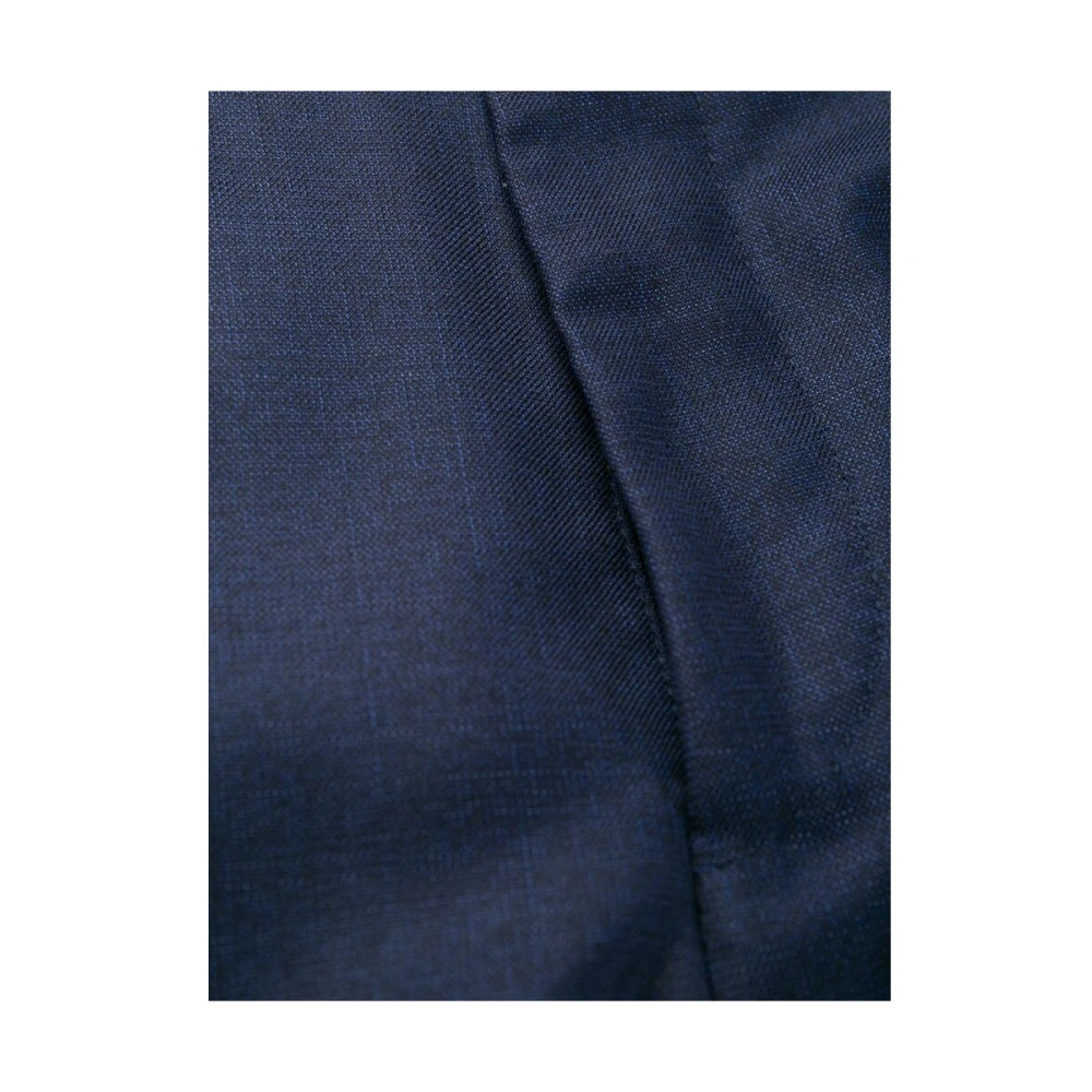 Canali Marineblauwe wollen broek Blue Heren