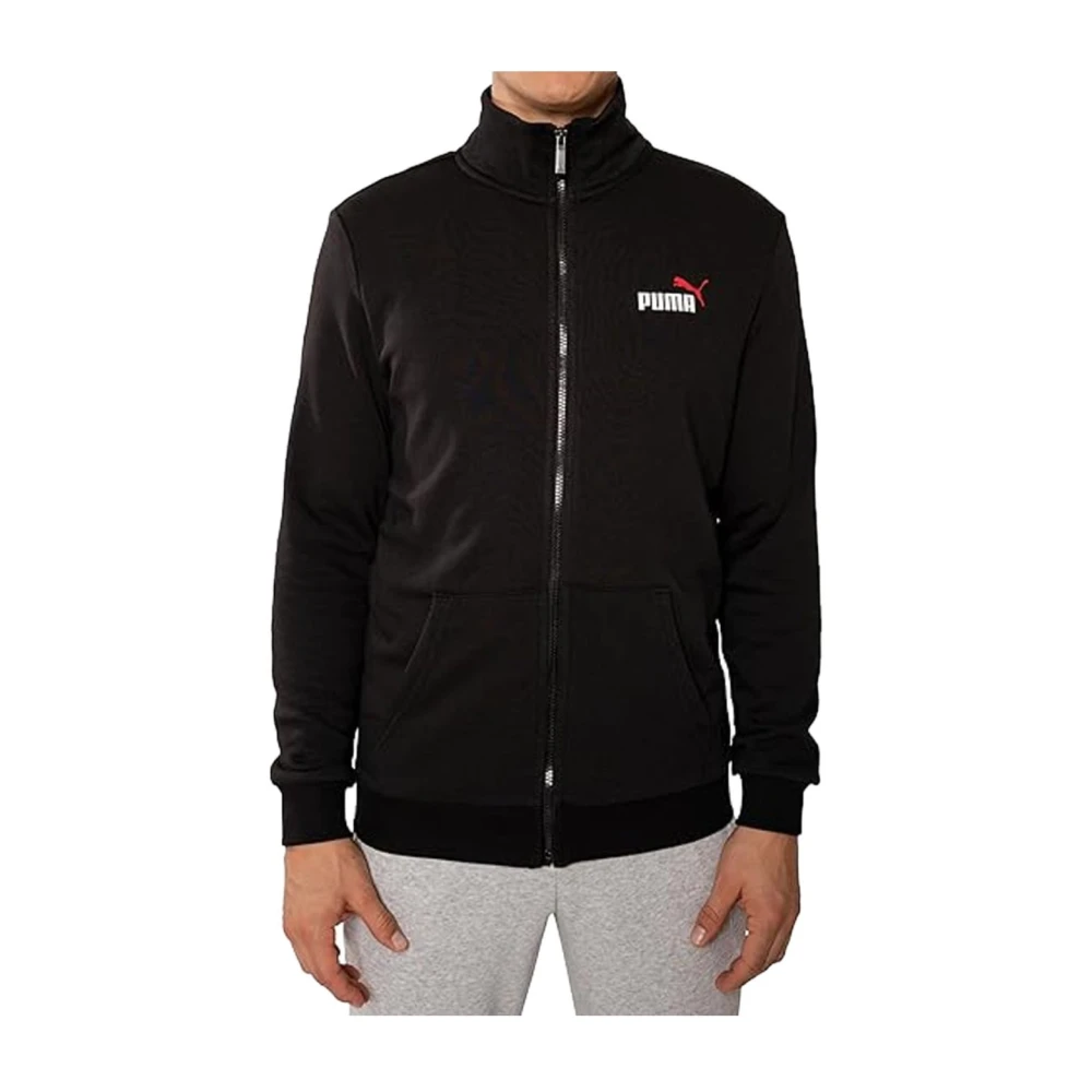 Puma Katoenen sweatshirt met rits en logo Black Heren