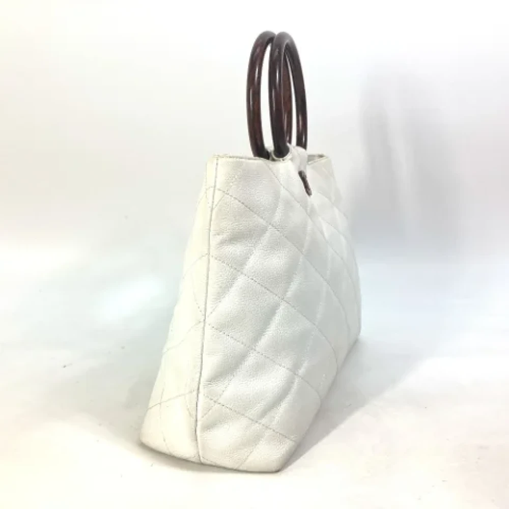 Chanel Vintage Pre-owned Leather totes White Dames