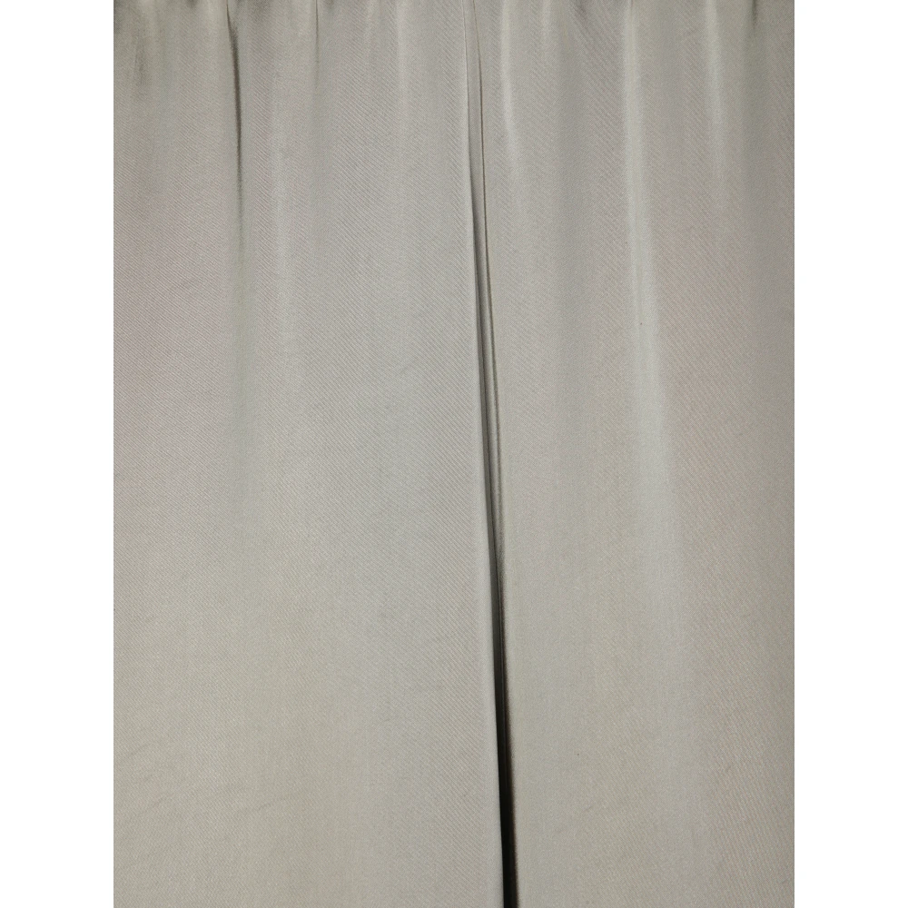 Fabiana Filippi Rechte Satijnen Afwerking Elastische Taillebroek Beige Dames
