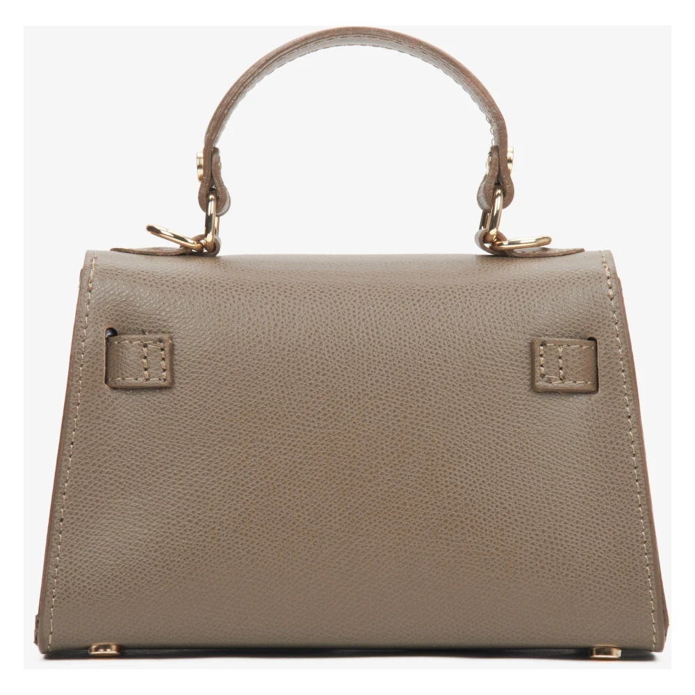 Estro Bruine Satchel Handtas gemaakt van Premium Italiaans Echt Leer Brown Dames