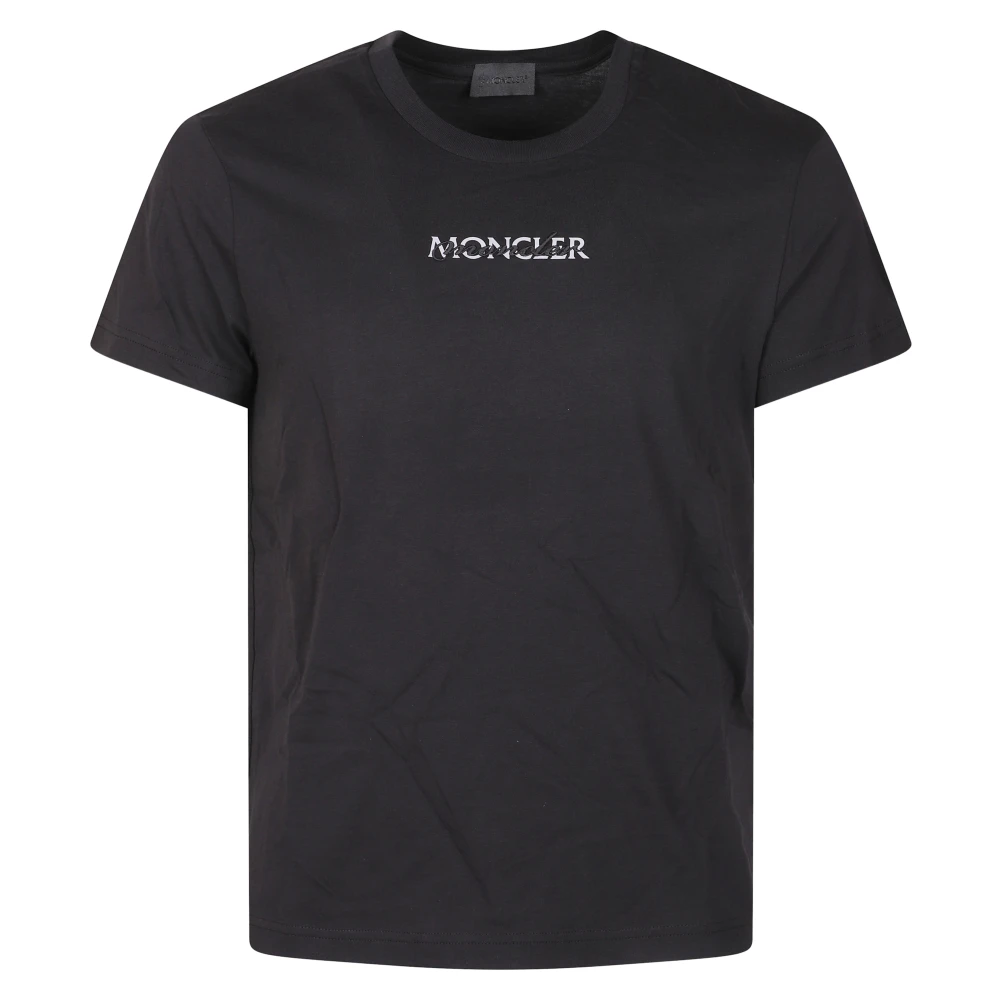Moncler Ss T-Shirt - Female - T-Shirts - Black - M - Tops