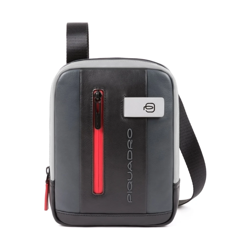 Piquadro Men's Gray Crossbody Bag - Cross Body Messenger - One Size - Bags