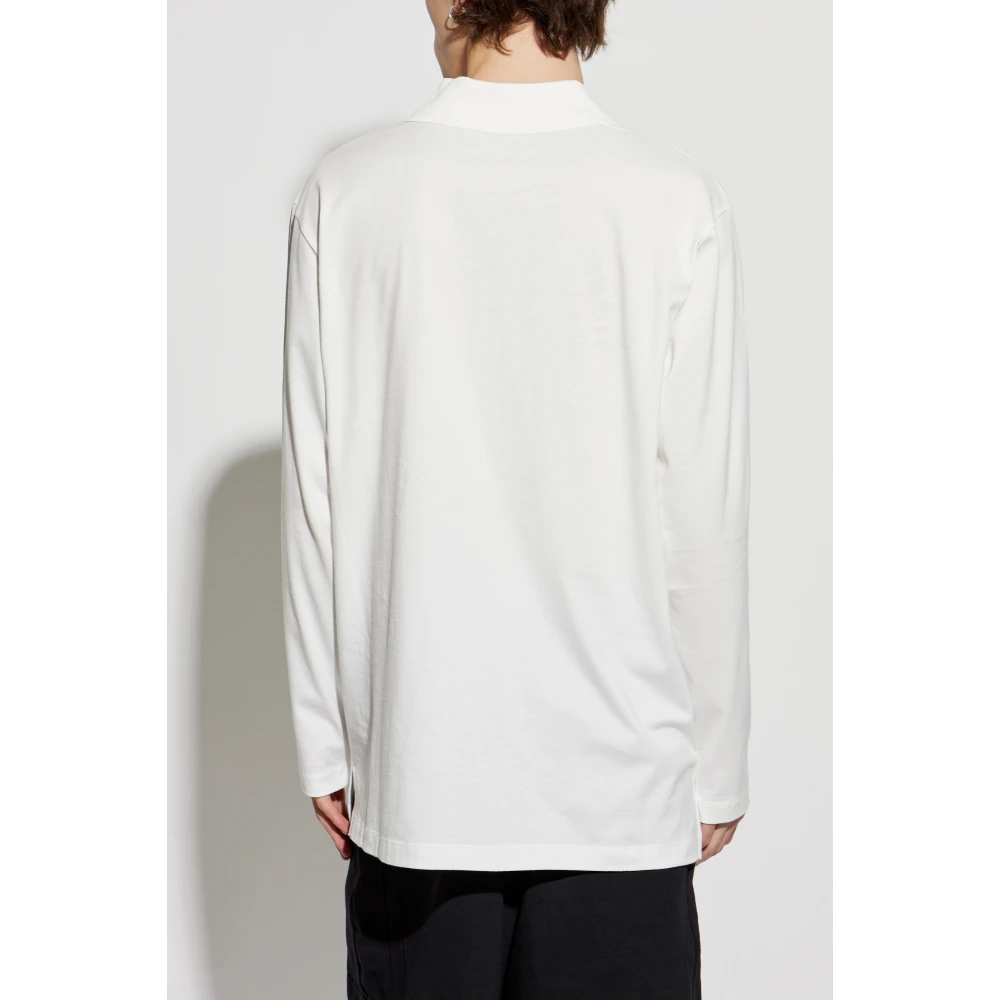 Y-3 Lange mouw T-shirt White Heren